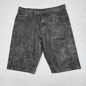 Sean John Jorts Size 42 Baggy Flap Pocket Y2k Hip Hop Black Denim Jean Shorts